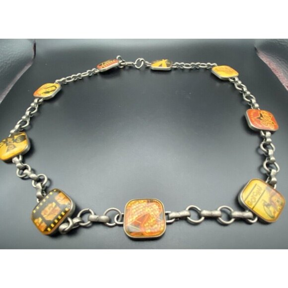 Vintage Retro Movie Pin Up Girl 29" Belt Or Necklace Punk Funky Campy Edgy Panel - Picture 3 of 11